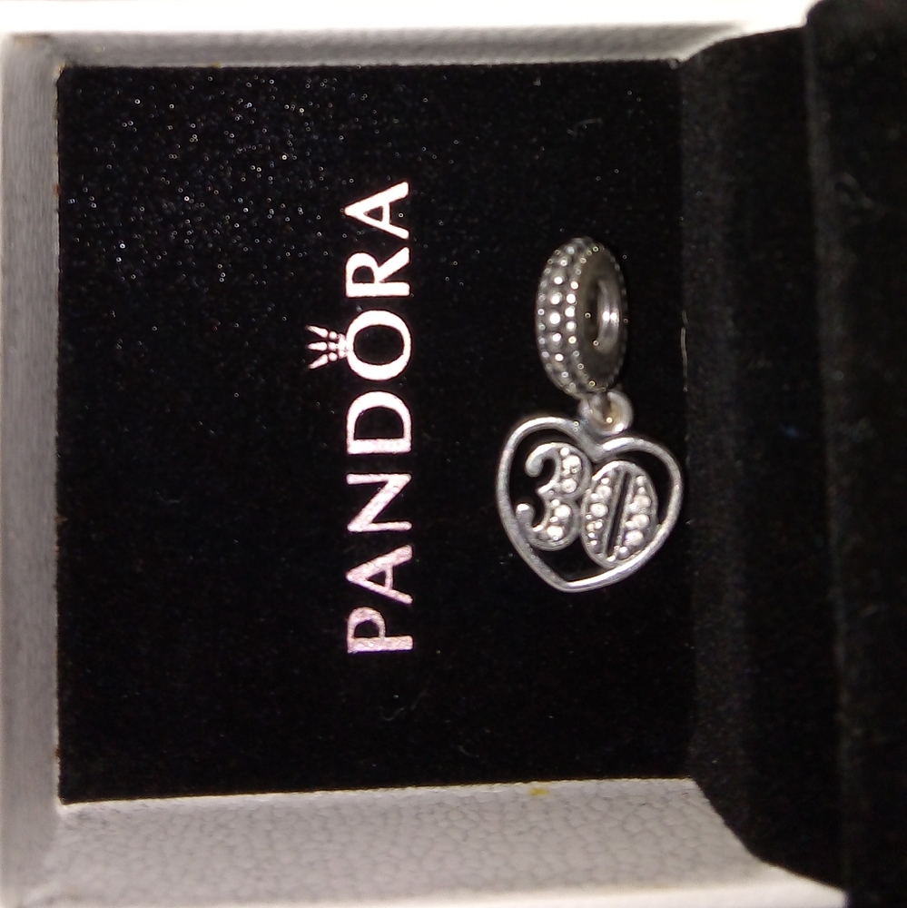 Authentic "30" Celebration Dangle Pandora Charm